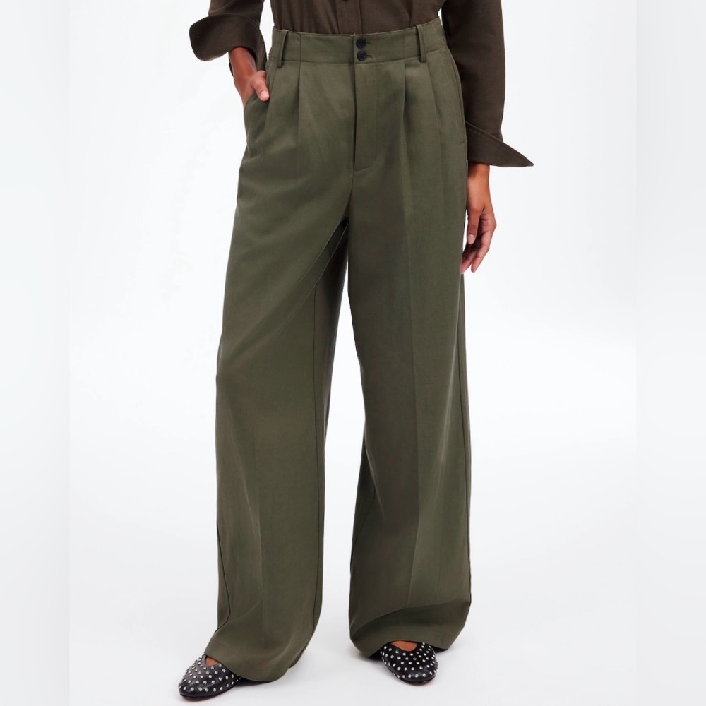 Madewell Harlow Wide-Leg Pant in Drapey Twill